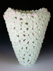 image of Caterina pate de verre sculpture made by Sue Hawker