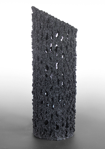 image of Dane the Groom, a  pate de verre vessel made by Sue Hawker