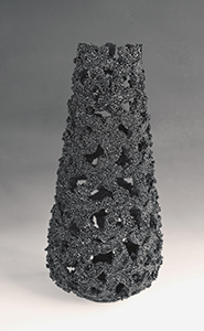 image of Winter Dark pate de verre sculpture made by Sue Hawker