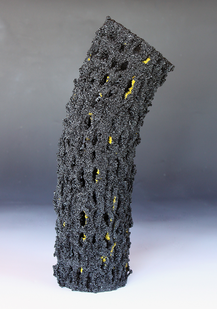 image of groomsman Keith pate de verre sculpture made by Sue Hawker