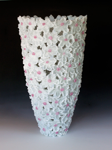 image of Oma pate de verre sculpture made by Sue Hawker